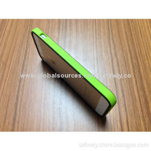 PC + TPU Bumper Cases for iPhone 5/5S, Double Injection, Ultra-thin, Lightweight and Simple